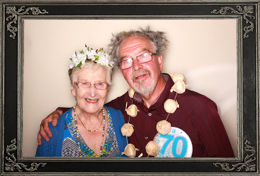 roys-70th-birthday-party-testimonial photo booth review of birthday party in Fife Scotland Odd Box