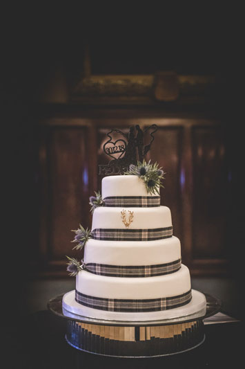 Philippa & Kristian's Trades Hall of Glasgow Wedding Cake