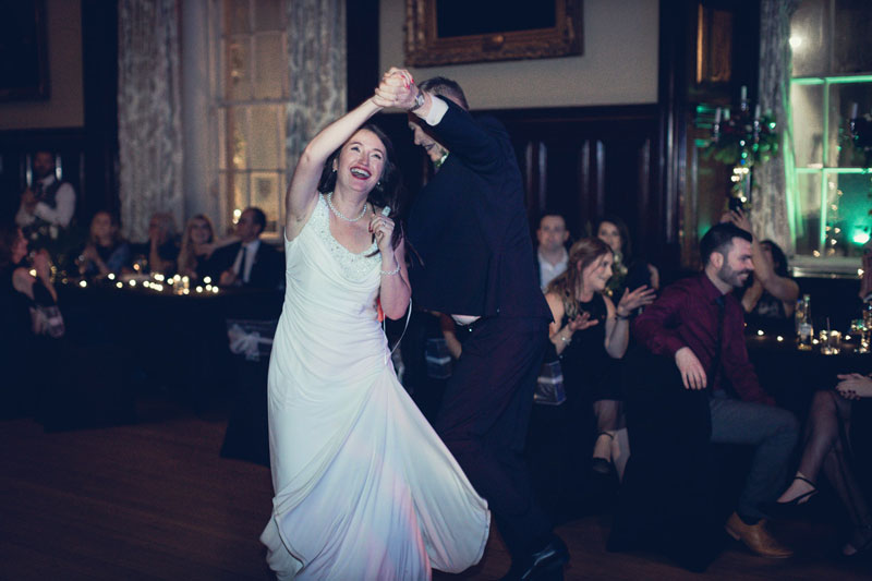 Wedding reception dancing at Trades Hall of Glasgow
