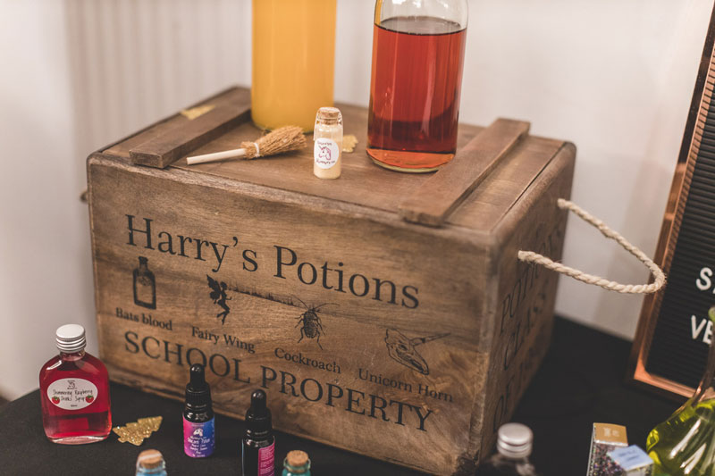 Harry Potter Inspired Wedding Potions Decor