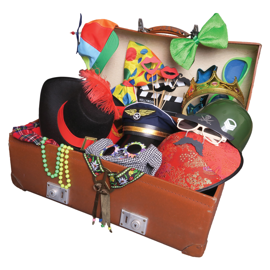Photo Booth extras props trunk fancy dress odd box