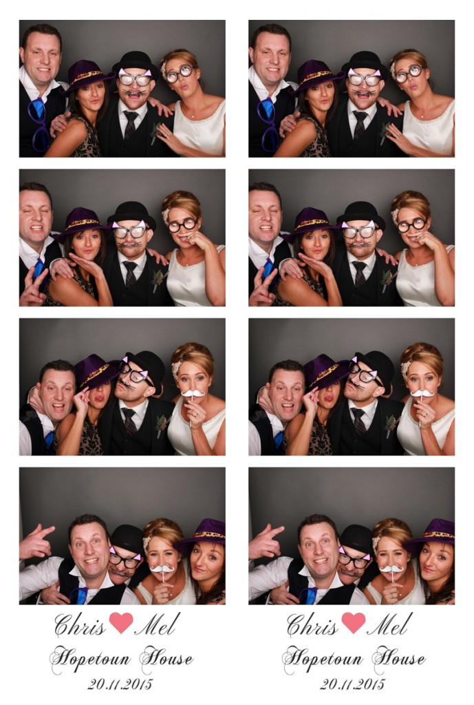 Mel and Chris Wedding Hopetoun House photo booth Scotland