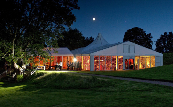 Fingask Castle Wedding Show 2017 Pavilion at Night
