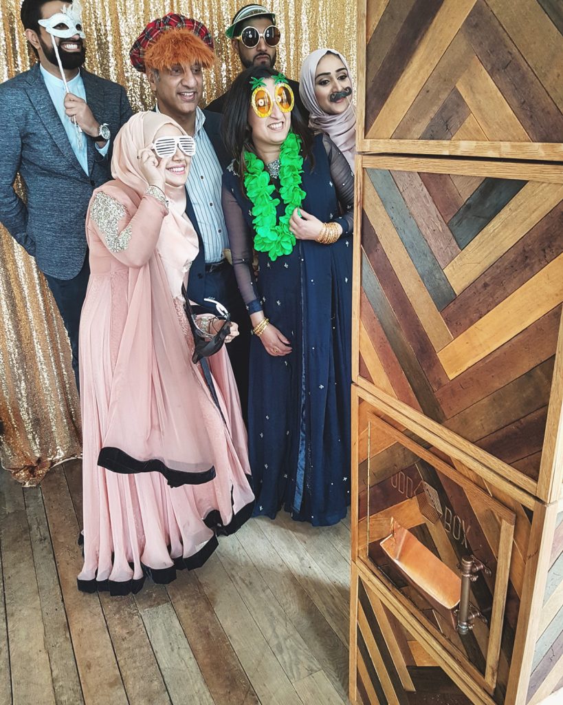 Indian Wedding using Odd Box Chevron Herringbone Wedding Photo Booth at Springkell House Scottish Borders