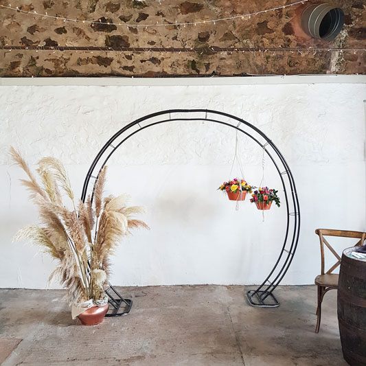 Natural Wedding Ceremony Archway The Cow Shed Crail