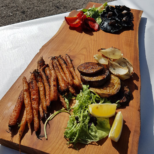 vegetarian food platter comrie croft wedding