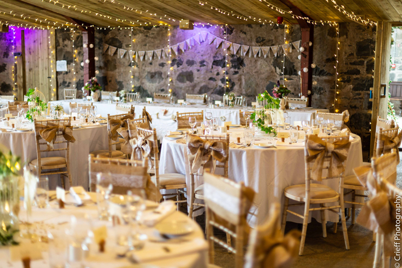 Comrie Croft Wedding Set Up Styling