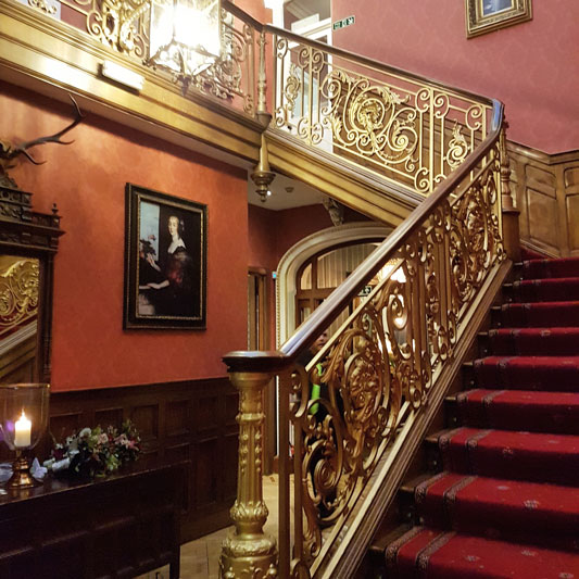 Auchen Castle Wedding Beattock Staircase