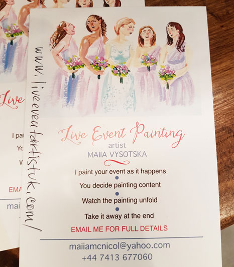 Live Event Painting Contact Details