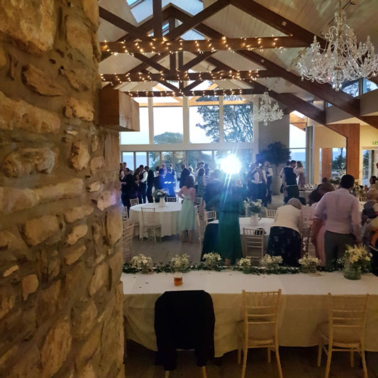 View of Dance Floor at GG's Yard Wedding