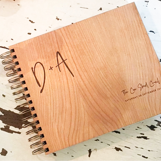 Custom Wooden Guest Book Laggan GGs Yard